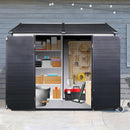 Resin Outdoor Storage Shed With Two - Window And Double - Door, Plastic Shed With Floor For Gargen, Patio, Yard, Lawn by HouseOfZazla