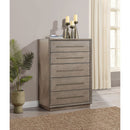Prescott - 5 Drawer Bedroom Chest With Mitered Trim - Taupe by HouseOfZazla
