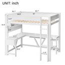 Gaming Loft Bed With Desk, Storage Shelves, LED And Charging Station by HouseOfZazla