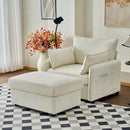 Comfy Oversized Chaise Lounge Chair With Ottoman And Storage by Unique Piece Furniture