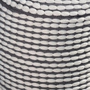 River Handcrafted Cylindrical Pouf in Water Resistant Fabric