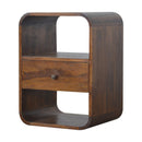 Solid Wood Chestnut Curved Edge Nightstand