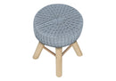 Ottoman, Pouf, Footrest, Foot Stool, Round, Natural Wood Legs, Contemporary, Modern by Unique Piece Furniture