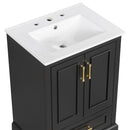 Bathroom Vanity With Sink, 1 Divided Drawer And 2 Soft Close Doors With Double Shelf by HouseOfZazla
