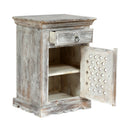Wooden Nightstand With 1 Drawer 1 Door by HouseOfZazla
