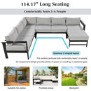 U_Style U-Shaped Outdoor Sectional Sofa Set