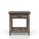 End Table With Storage Drawer Usn - Gray
