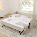 Upholstered Daybed With USB Charging & Pull Out Bed by HouseOfZazla