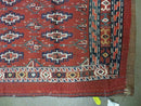 45" X 32" Antique Handmade Bokhara Turkoman Yomud Chuval Wool Rug Soumak NICE