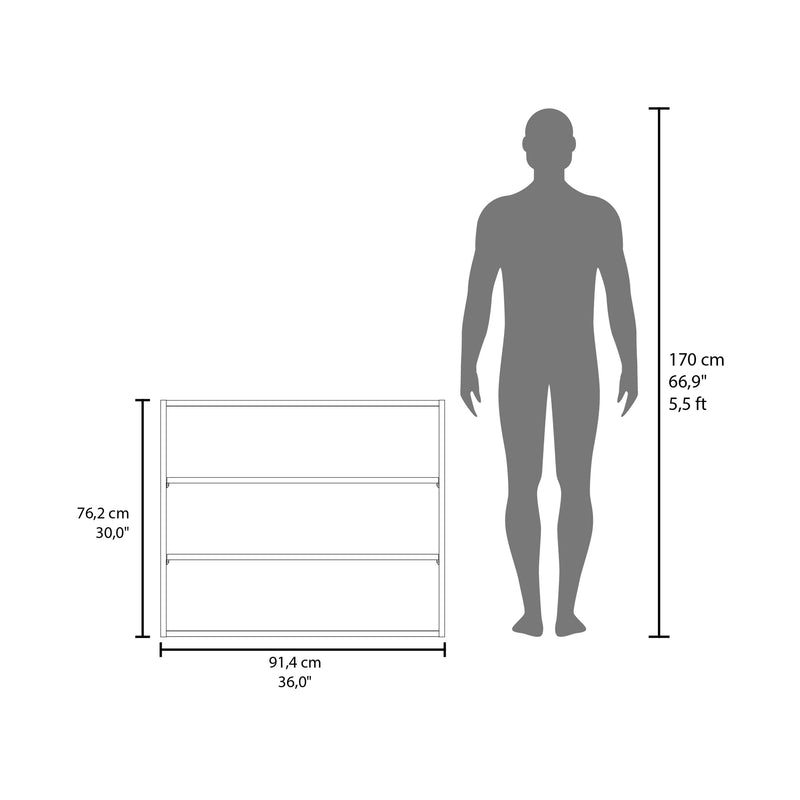 Chinle Wall Cabinet in Melamine with Open Storage, photo 8 of 9
