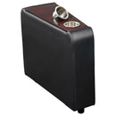 Nseluka - Upholstered Wedge Console For Home Theater With Cupholders - Black by HouseOfZazla