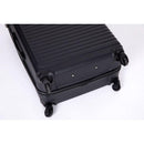 3 Piece Luggage Sets ABS Lightweight Suitcase with Two Hooks, Spinner Wheels, TSA Lock, (20/24/28) Black