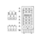 15 Inch Wine Cooler Refrigerators 28 Bottle Fast Cooling Low Noise Wine Fridge with Professional Compressor Stainless Steel, Digital Temperature Control Screen Built-in or Freestanding