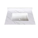 Bianco Carrara Venato Elegant Marble Vanity Top, Bathroom Vanity With Undermount Sink, Sintered Stone by HouseOfZazla