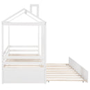 Twin Size Classic House Bed With Twin Size Trundle - White by Unique Piece Furniture