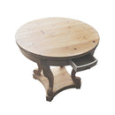 Curved Legs Farmhouse Style Small Size Round Dining Table End Table Side Table Coffee Table For Dinette, Kitchen, Dining Room Or Living Room - Natural Wood Grain Distressed by Unique Piece Furniture