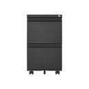 2 Drawer File Cabinet With Lock, Metal Under Desk Rolling Filing Cabinet Fits Letter / Legal / A4 Size For Home Office, Mobile Filing Cabinet by HouseOfZazla
