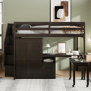 Loft Bed With Stairs, Bookshelf, Drawers, Desk & Wardrobe, Space Saving Multifunctional Furniture by Unique Piece Furniture