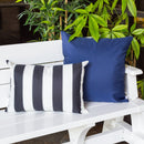 Horizon - Stripe Pillow Outdoor & Indoor - Black by Unique Piece Furniture