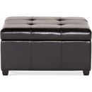 35inch Storage Ottoman, Large Square Ottoman Bench with Storage, Tufted Ottomans Footstool for Living Room