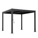 Byron Black Outdoor Pergola Aluminum with Adjustable Louvered Roof by HouseOfZazla