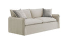 Upendo - Pattern Linen Sofa With 2 Toss Pillows - Beige by HouseOfZazla