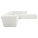 Nevve - 6 Piece Upholstered Tufted Sectional - Ivory by HouseOfZazla