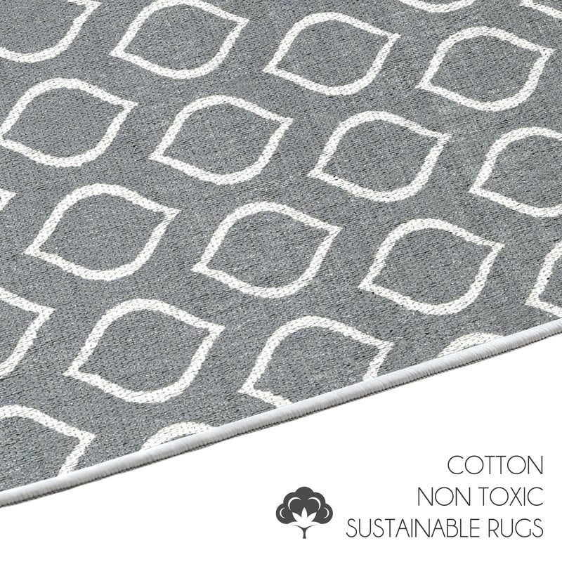 Sussexhome Drop Collection 2 x 3 Foot Heavy Duty Low Pile Landing Rug Runner