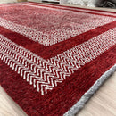 Alfa Rich Red Burgundy Washable Area Rugs for Living Room Bedroom Kitchen Dining Cotton Rug