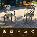 Outdoor Aluminum Dining Set of 2 Patio Bistro Chairs by LJGDeals