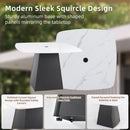 Outdoor Patio Dining Set, Squircle Dining Table, Dining Chairs With Sunbrella Cushions by Unique Piece Furniture