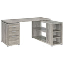 Tona - L-Shape Computer Desk With 3 Drawers And 5 Shelves