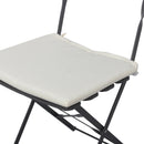 3 Pieces Patio Bistro Balcony Metal Chair Table Set - Gray