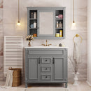 Bathroom Vanity With Top Sink, Mirror Cabinet, 2 Soft Closing Doors & 2 Drawers by Unique Piece Furniture