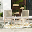 Cordoba Dining Chair Set of 2 - Comfortable Armless Beige Chairs by HouseOfZazla