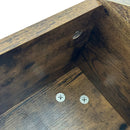 23.62" Hexagonal Coffee Table Side Table Nightstand Antique Wood