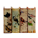 Book Boxes With Birds, Flowers, And Handwriting Design (Set of 4) - Multi by Unique Piece Furniture