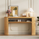 Console Table With Fluted Legs, Open Shelf by HouseOfZazla