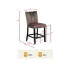 5 Piece Counter Dining Set With Table, Chairs - Black / Brown by HouseOfZazla