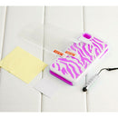 Pink White Zebra Hard & Soft Armor Case for iPhone 4/4S