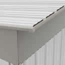 7' x 4' Metal Lean to Garden Shed, Outdoor Storage Shed, Garden Tool House with Double Sliding Doors, 2 Air Vents for Backyard, Patio, Lawn, Silver