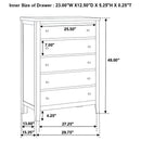 Payton - 5 Drawer - Cappuccino