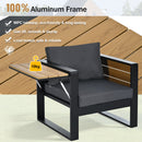 Aluminum Frame Large 4-Piece Outdoor Patio Furniture Set for 5 Person by HouseOfZazla