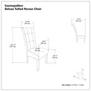 Cosmopolitan - Deluxe Tufted Parson Upholstered Chair (Set of 2) by Unique Piece Furniture