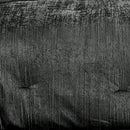 Turin 7 Piece Charcoal Crinkle Velvet Comforter Ensemble