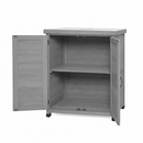 Potting Bench with Storage Cabinet and Metal Table Top