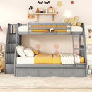 Bunk Bed With Drawers, Ladder And Storage Staircase by Unique Piece Furniture