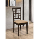 Lattice Back Side Chair (Set of 2) - Brown by HouseOfZazla