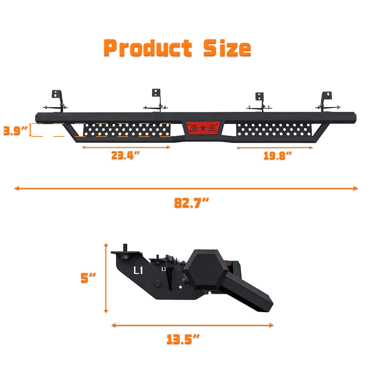 Hexagonal Style Running Boards for Jeep Gladiator JT, photo 10 of 10