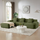 L Shaped Modular Sectional Sofa And Movable Ottoman by Unique Piece Furniture